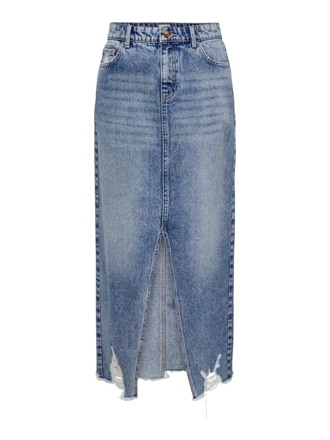 Only - Onlemma Life Lng Skirt Pim316Noos - 4505055 Medium Blue Denim