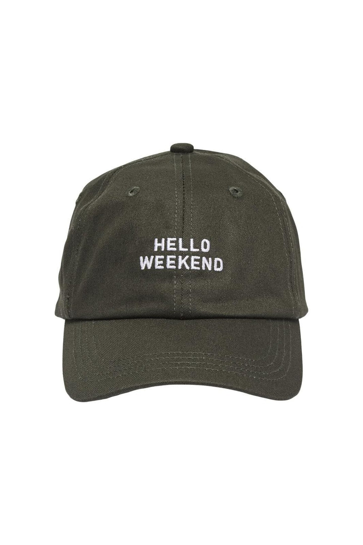 Only - Onlemmy Embroidered Cap Acc - 4957755 Seal Brown Hello Weekend