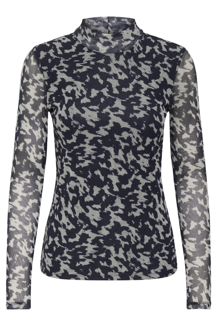 Only - Onlerica Life Mesh L/S Top - 4835464 Blue Graphite Rodeo Pumice