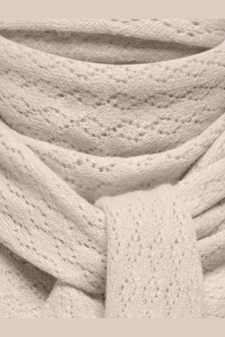 Only - Onlevelyn Pattern Knit Scarf Acc - 4903194 Pumice Stone