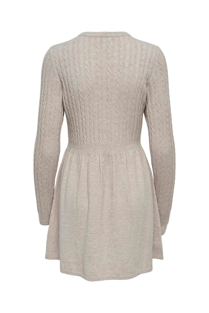 Only - Onlfia Life Ls Cable Dress Knt - 4338442 Weathered Teak Melange
