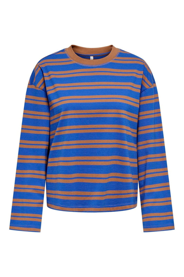 Only - Onlfreja L/S Stripe Top Cc - 5126940 Turkish Sea Freja Thin Autumn (Russet)