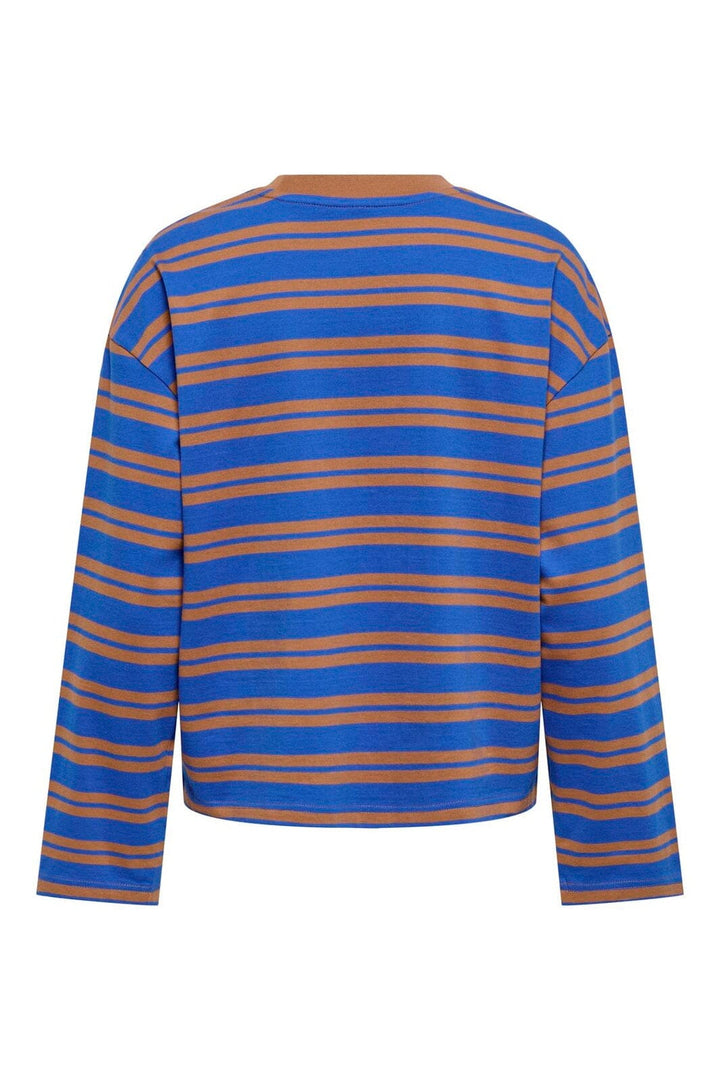 Only - Onlfreja L/S Stripe Top Cc - 5126940 Turkish Sea Freja Thin Autumn (Russet)