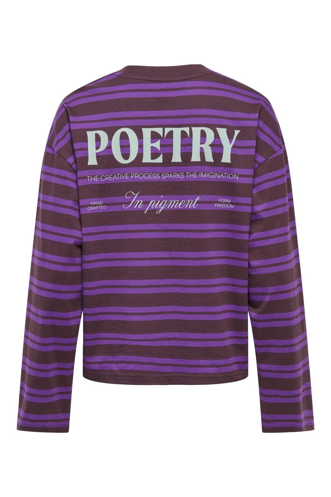 Only - Onlfreja L/S Stripe Top Cc - 5128183 Plum Perfect Freja New Autumn (Pansy) + Poetry Print