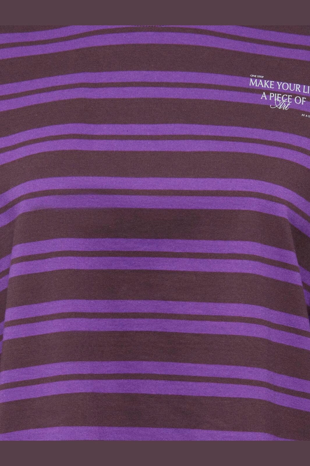 Only - Onlfreja L/S Stripe Top Cc - 5128183 Plum Perfect Freja New Autumn (Pansy) + Poetry Print