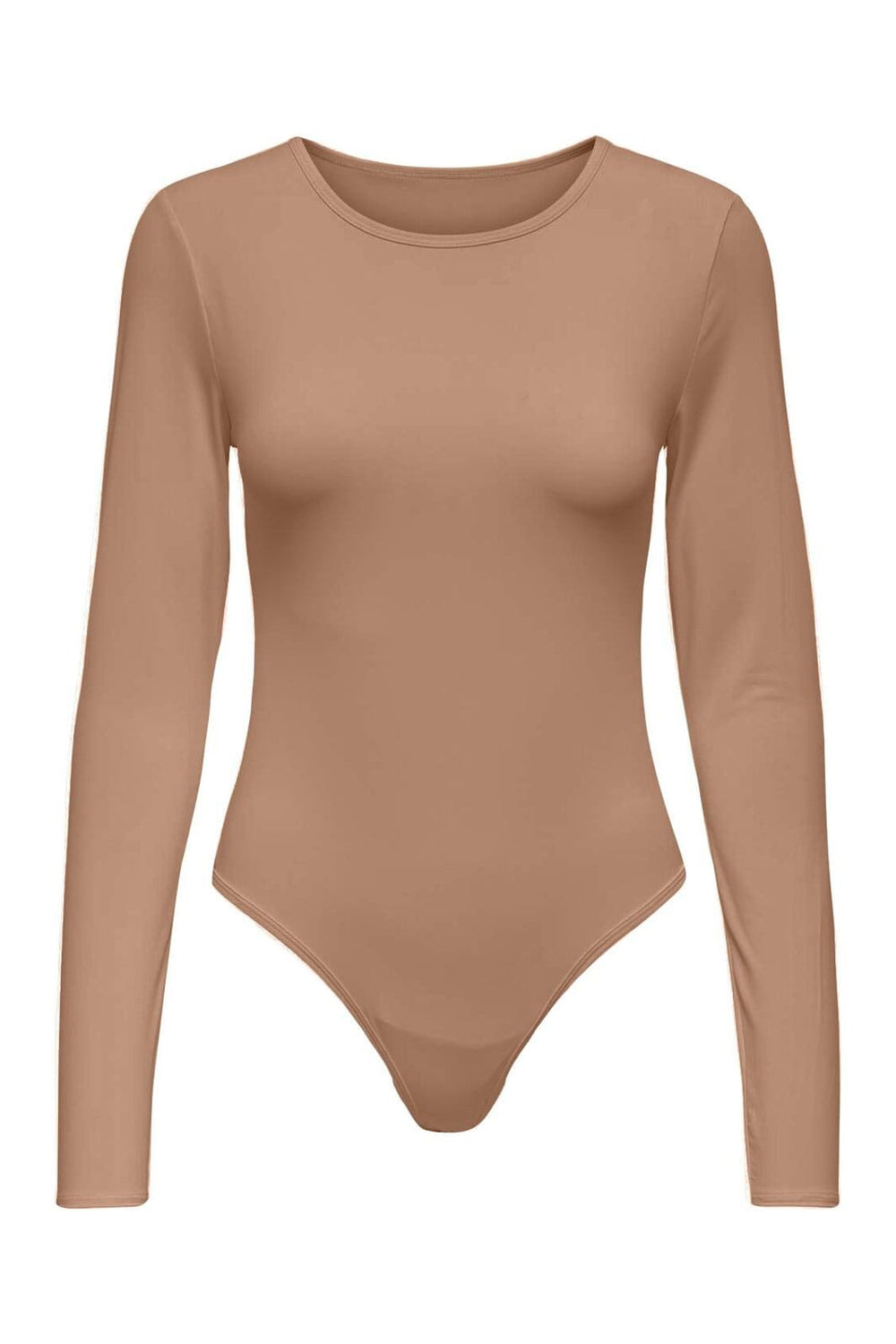 Only - Onlfrida Supersoft L/S Crew Neck Body Ac - 4825561 Tawny Birch