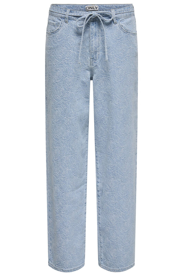 Only - Onlgianna Straight Flower 15352390 - 4802452 - Light Blue Denim