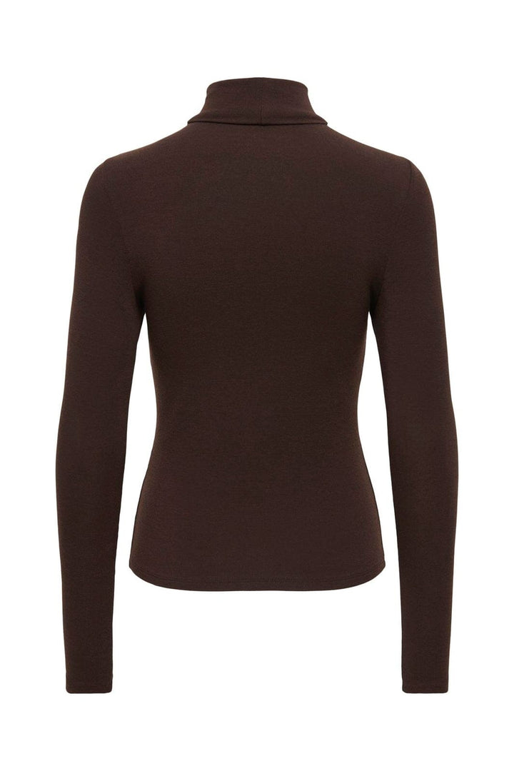Only - Onlglamour L/S Roll-Neck Top - 5094620 Black Coffee