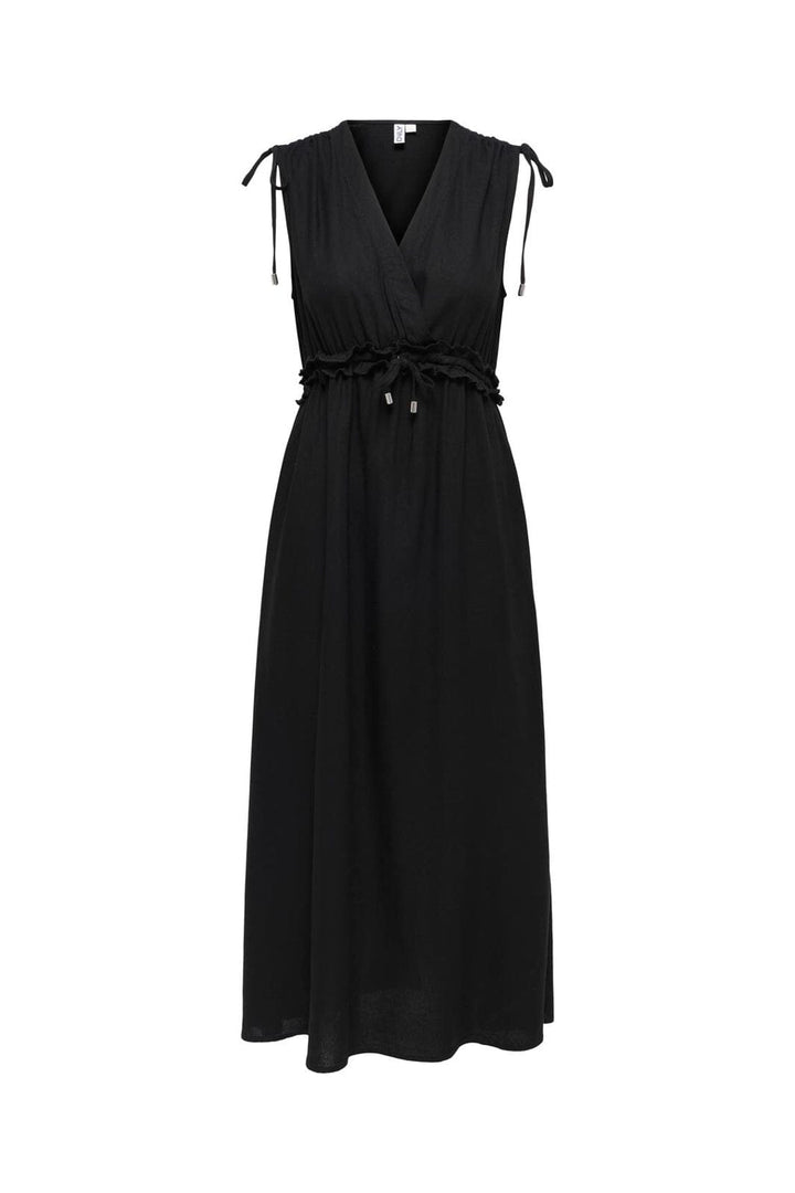 Only - Onlgoa Sl Linen Bl Long Dress Cc - 4910201 Black