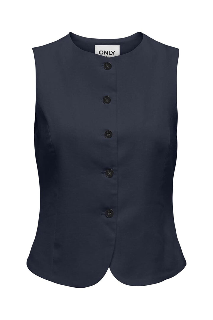 Only - Onlgoa S/L Linen Bl Waistcoat Cc Tlr - 4942120 Navy Blazer