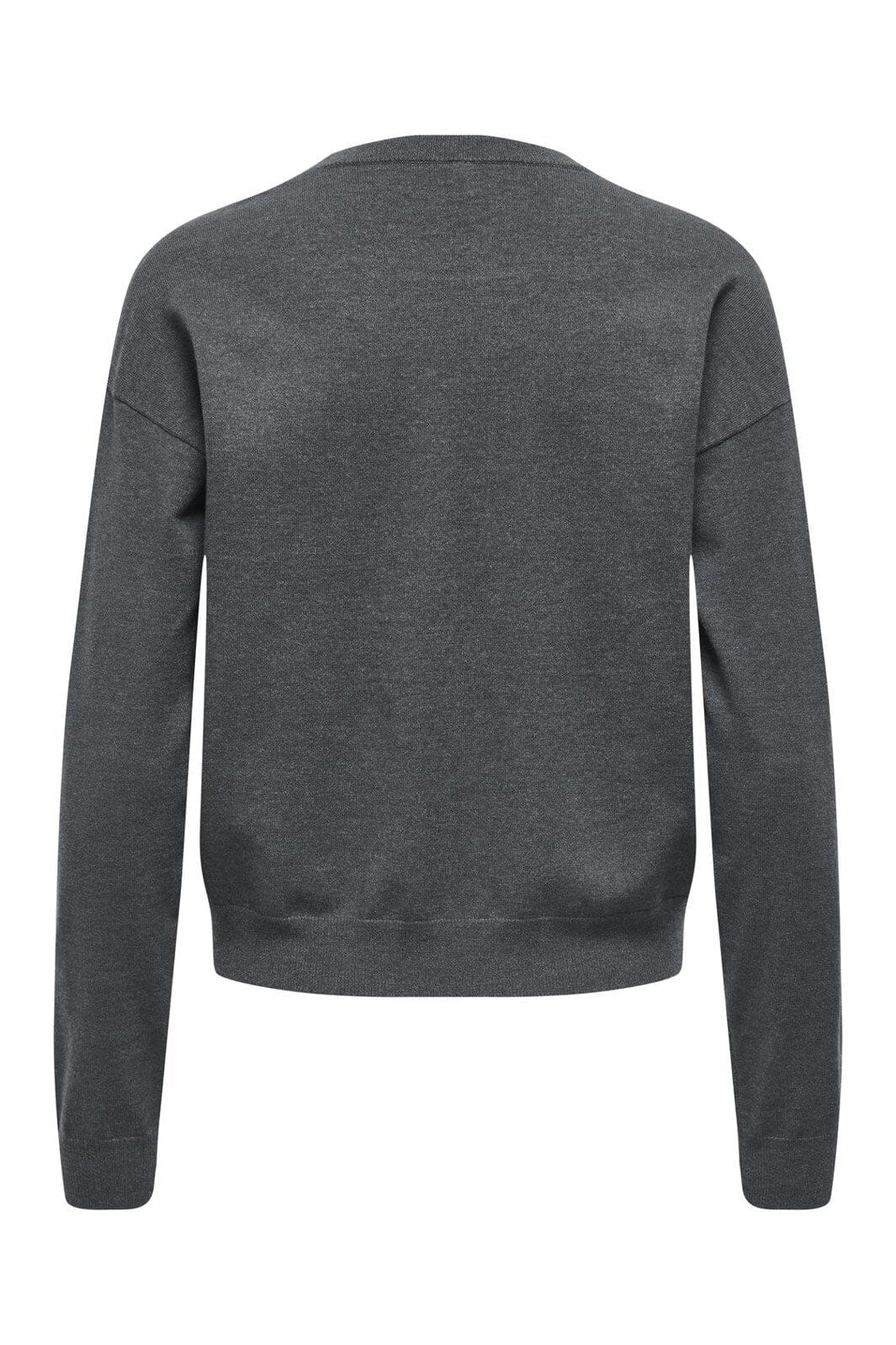 Only - Onlhalifax Ls Sequins O-Neck Knt - 4947031 Dark Grey Melange Dtm Sequins