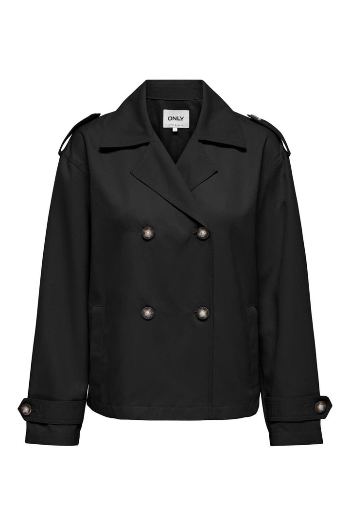 Only - Onlhannah Short Life Trenchcoat - 4986840 Black