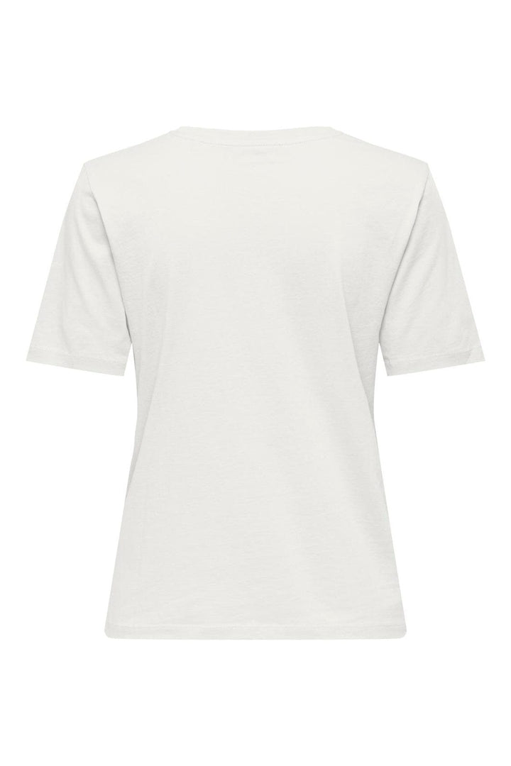 Only - Onlhappy S/S O-Neck Tee Pr - 5065221 Cloud Dancer