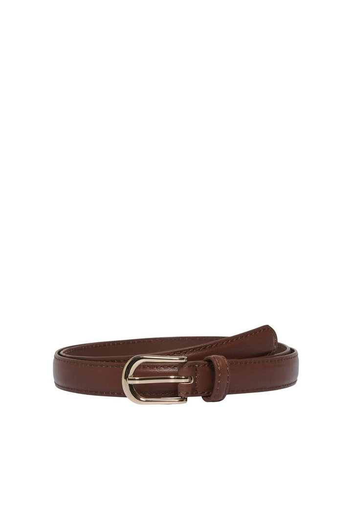 Only - Onlhazel Pu Jeans Belt Acc - 4965540 Cognac Gold Buckle