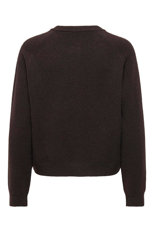 Only - Onlhoney Life Ls Button Cardigan Knt - 5059867 Mole Gold Bow Buttons