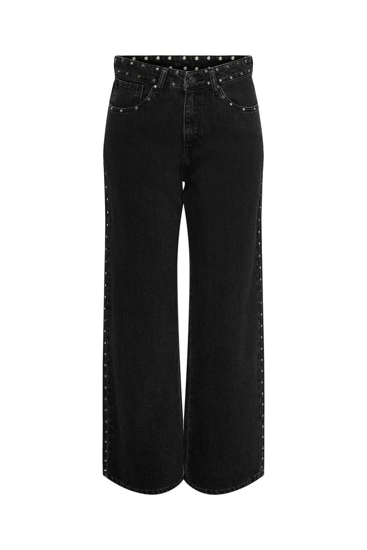 Only - Onlhope Studded Wide Tai - 4926933 Washed Black