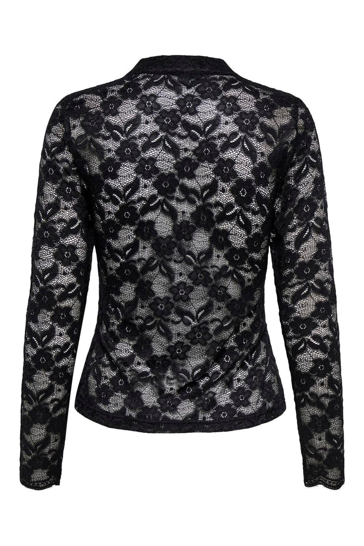 Only - Onlidi L/S Lace Top - 5249404 Black