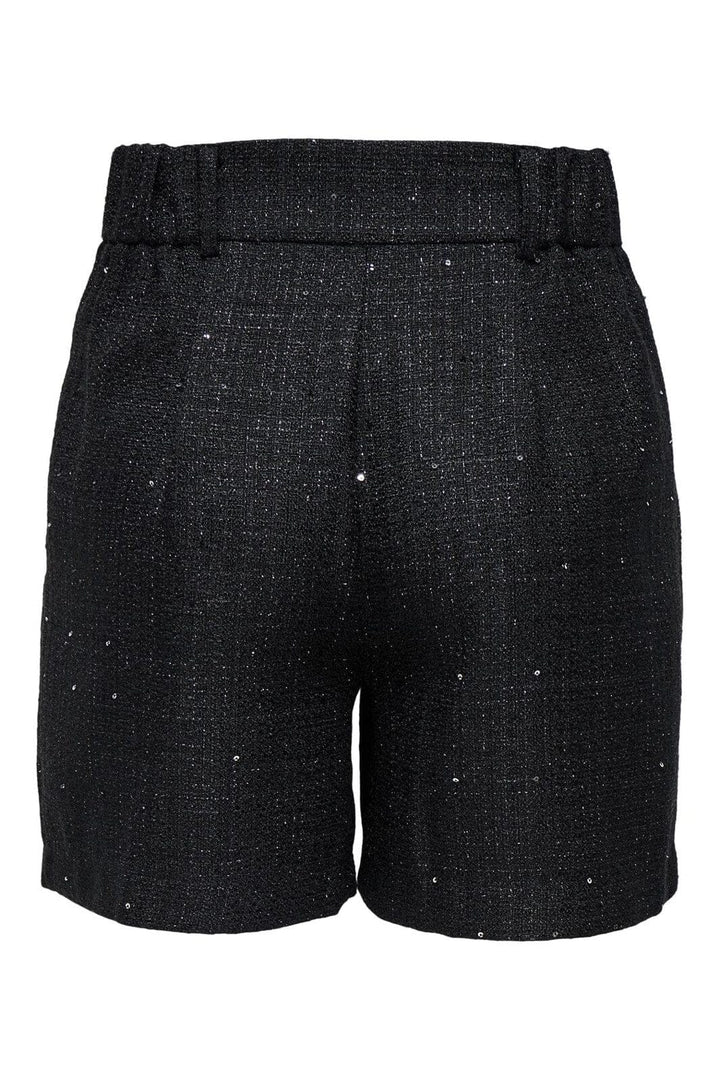 Only - Onlinda Life Sequin Boucle Shorts Tlr - 4857584 Black Sequin