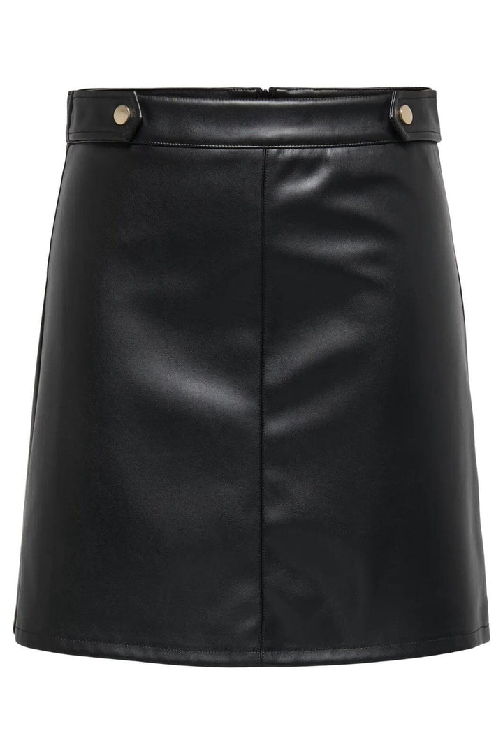 Only - Onlisabel Faux Leather Skirt - 4803427 Black Nederdele 
