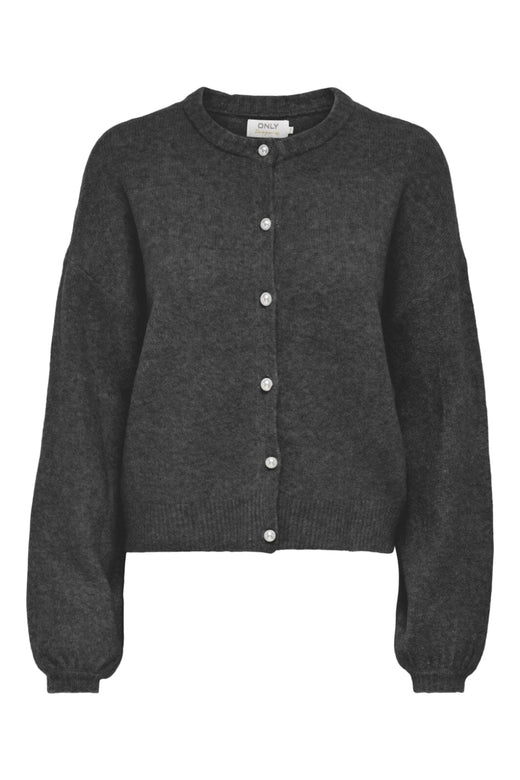 Only - Onlisabella L/S Cardigan Knt - 4889554 Dark Grey Melange Melange