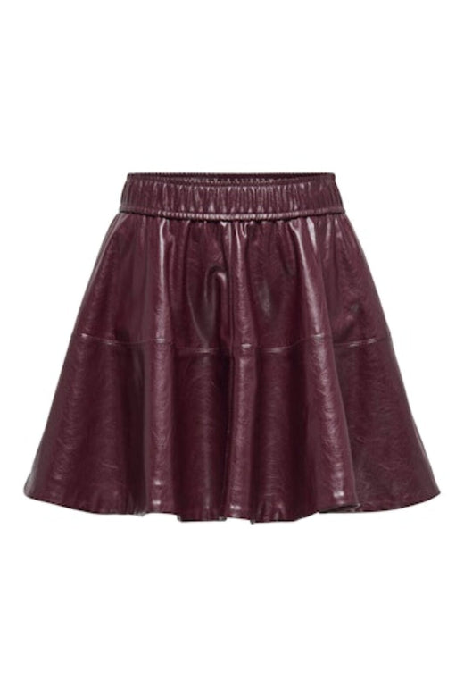 Only - Onljacky Faux Leathe Skater Skirt - 4834164 Mauve Wine Nederdele 