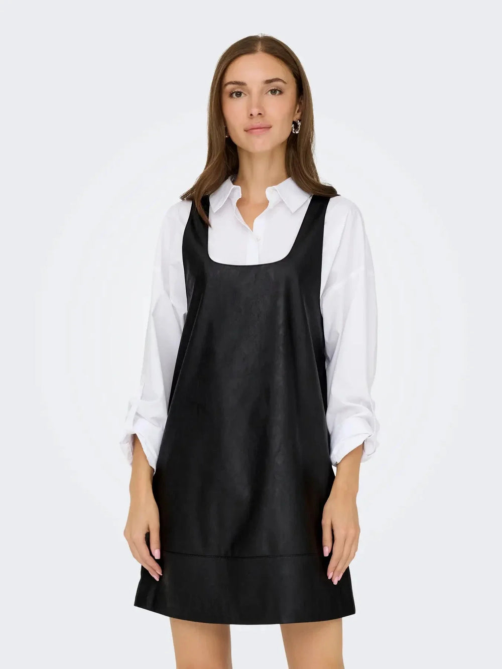 Only - Onljosie Faux Leather Dress Cc - 4775725 Black Kjoler 