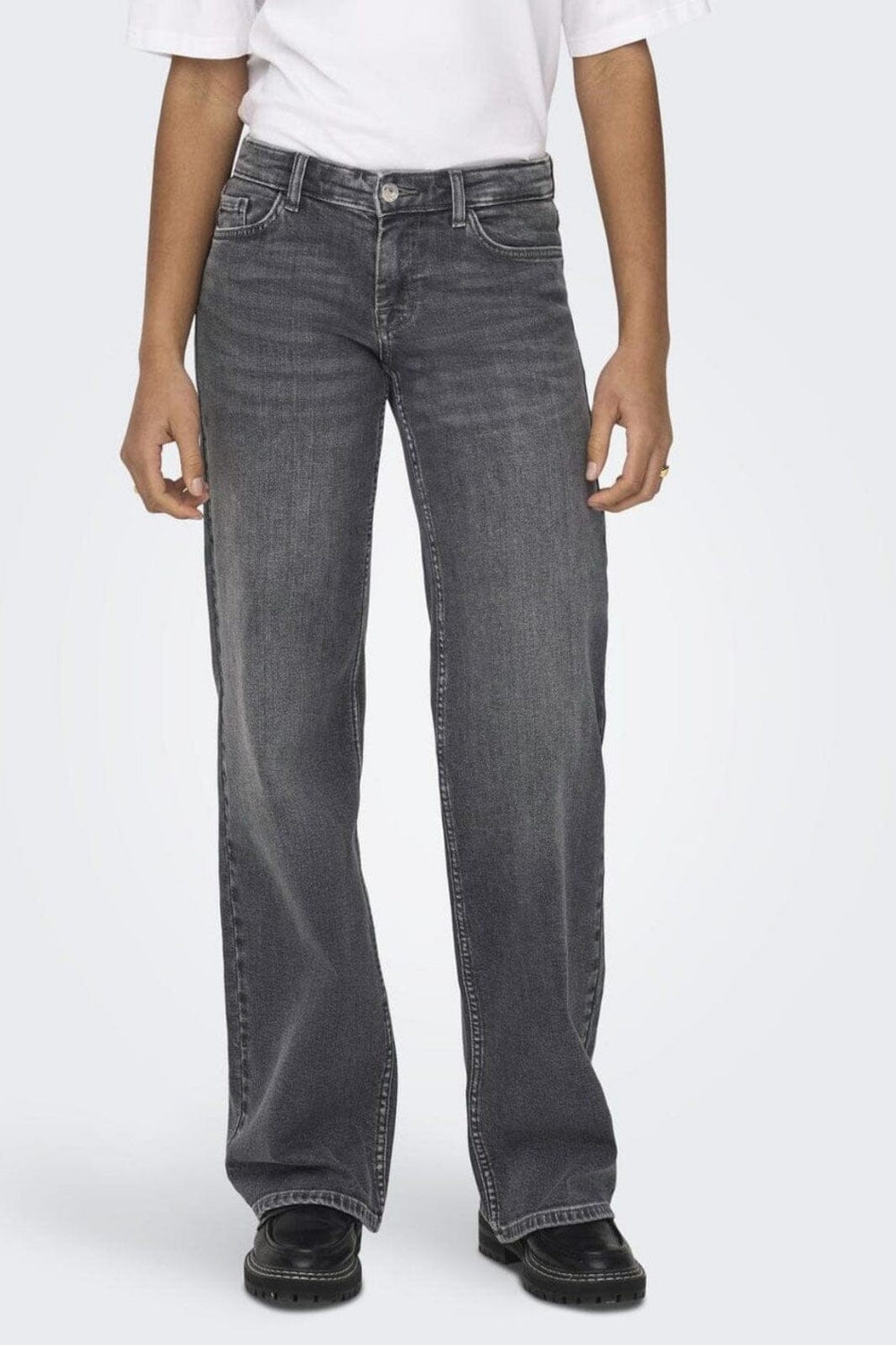 Only - Onljudy Lw Wide Leg Tai Epp - 4660851 Grey Denim