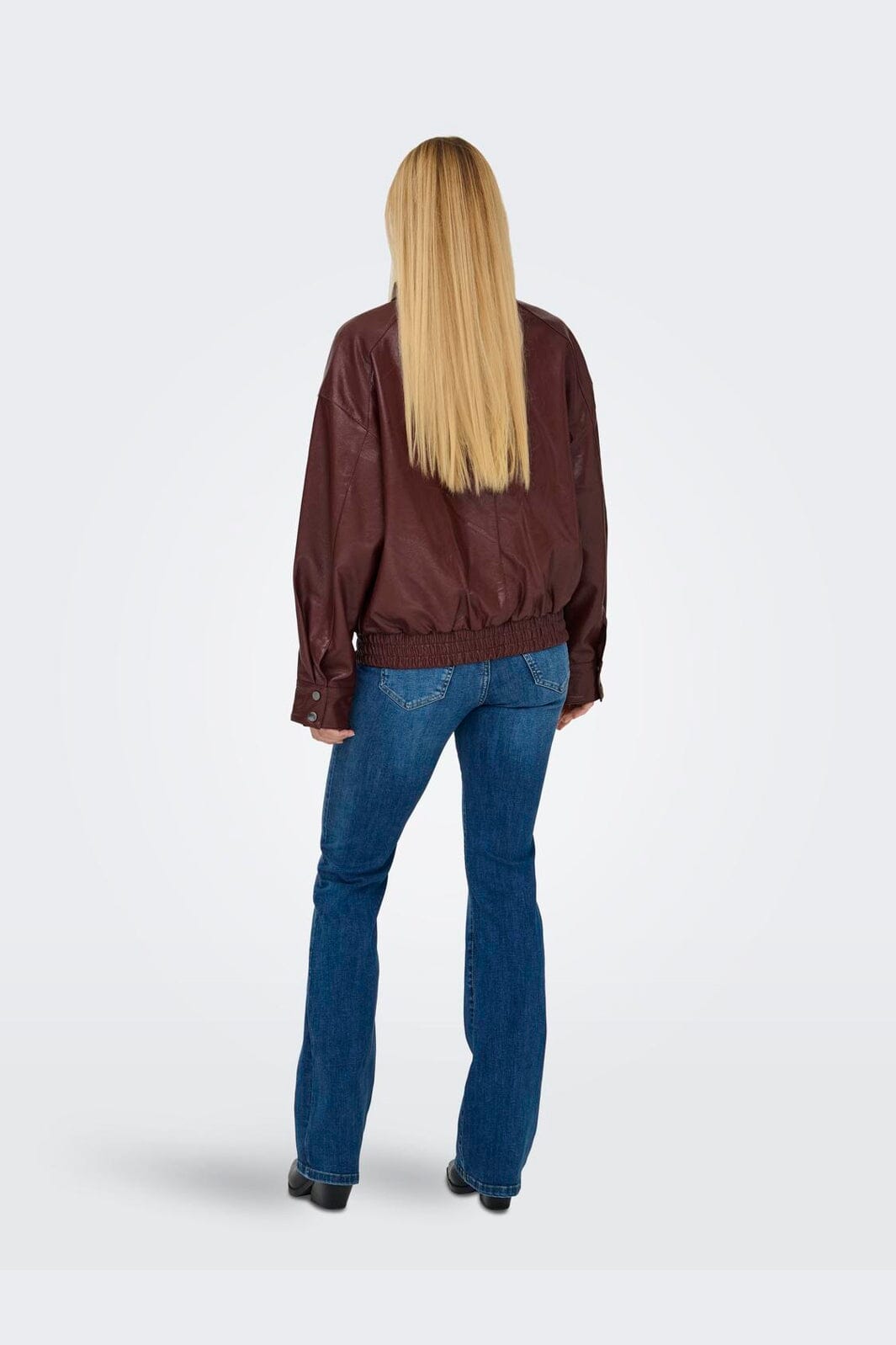 Only - Onljulia Faux Leather Ovz. Bomber - 5002462 Rum Raisin