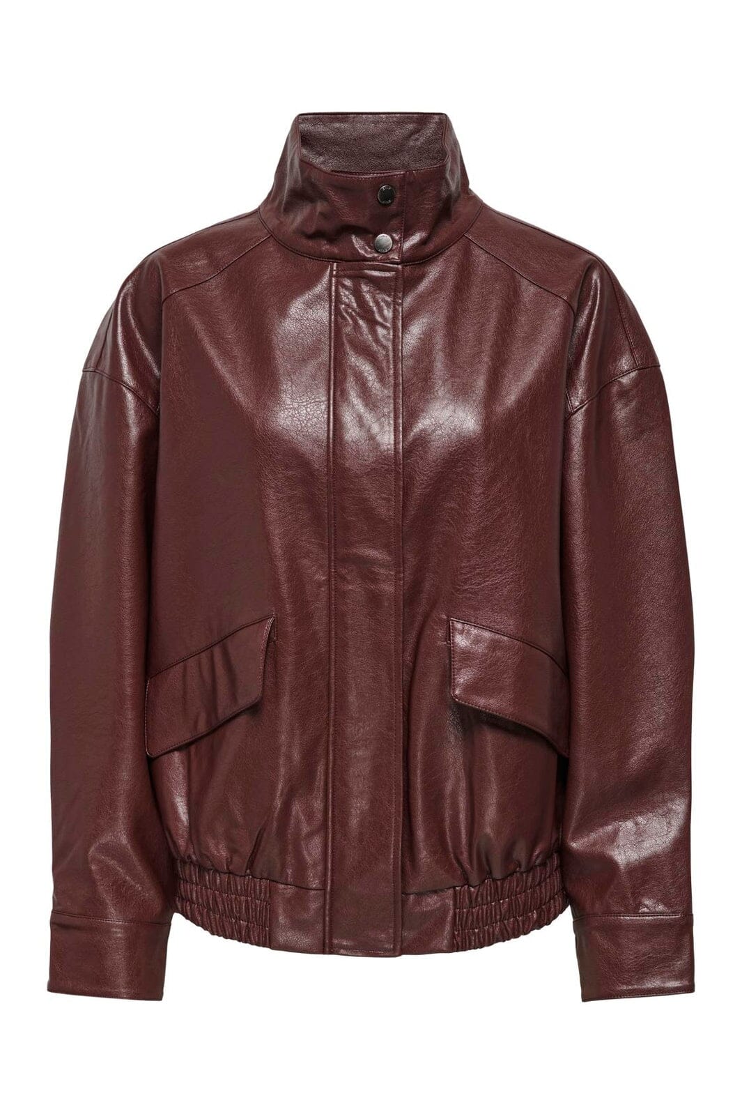 Only - Onljulia Faux Leather Ovz. Bomber - 5002462 Rum Raisin