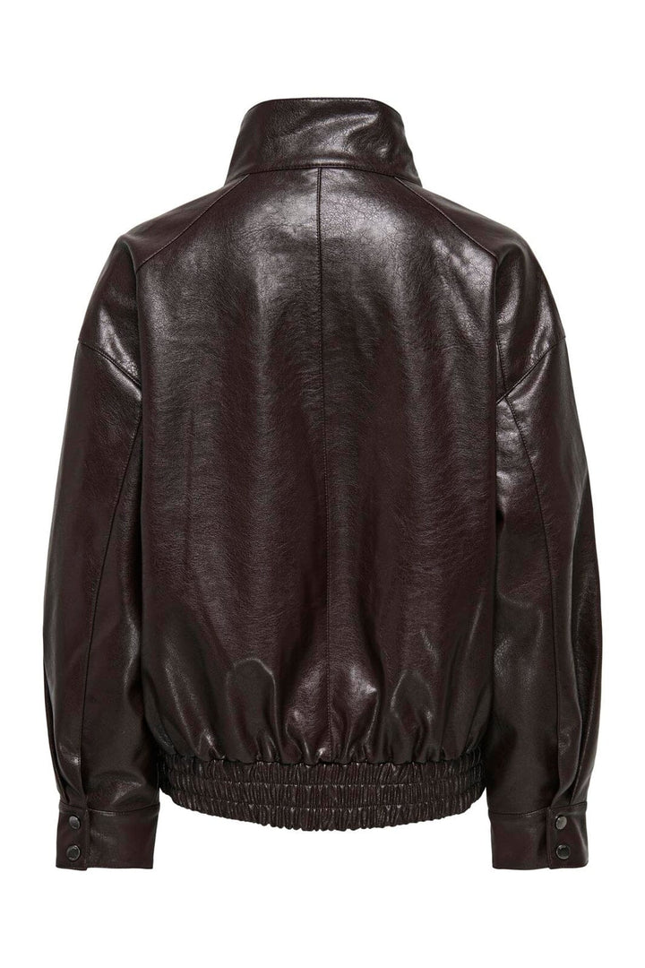Only - Onljulia Faux Leather Ovz. Bomber - 5002463 Chocolate Torte