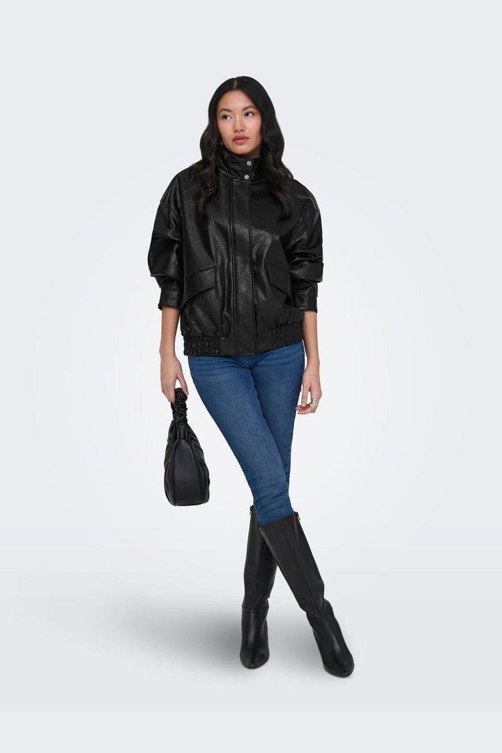 Only - Onljulia Faux Leather Ovz. Bomber - 5010255 Black