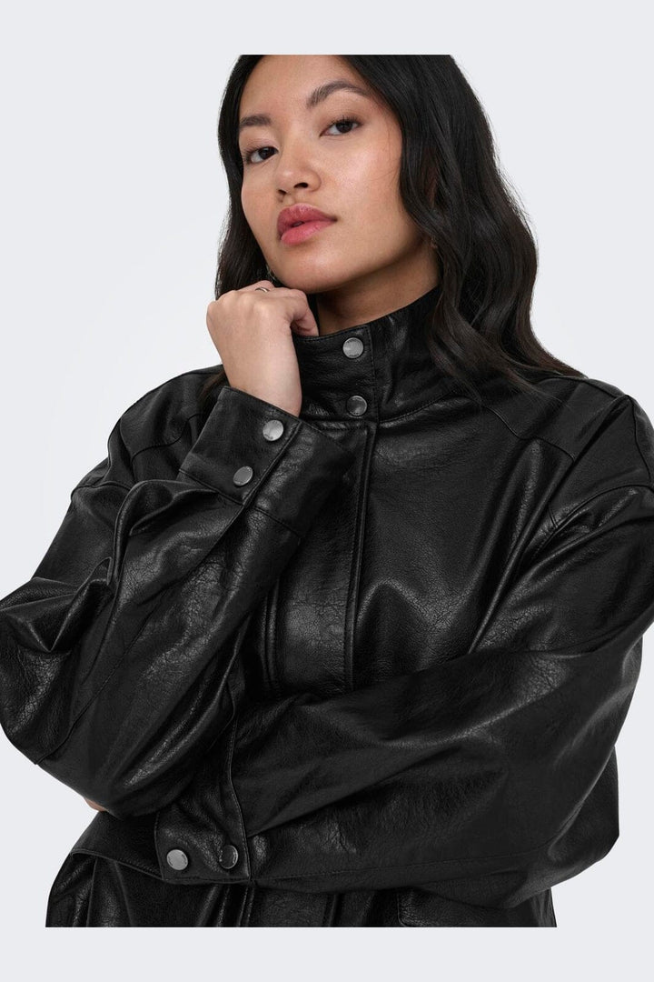 Only - Onljulia Faux Leather Ovz. Bomber - 5010255 Black