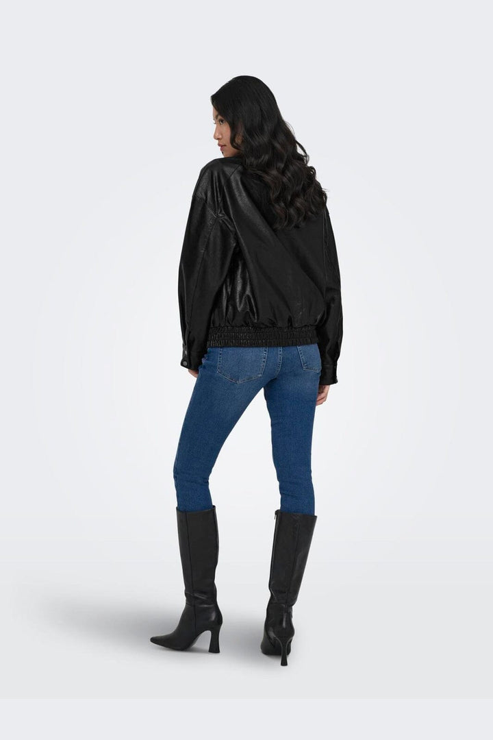 Only - Onljulia Faux Leather Ovz. Bomber - 5010255 Black