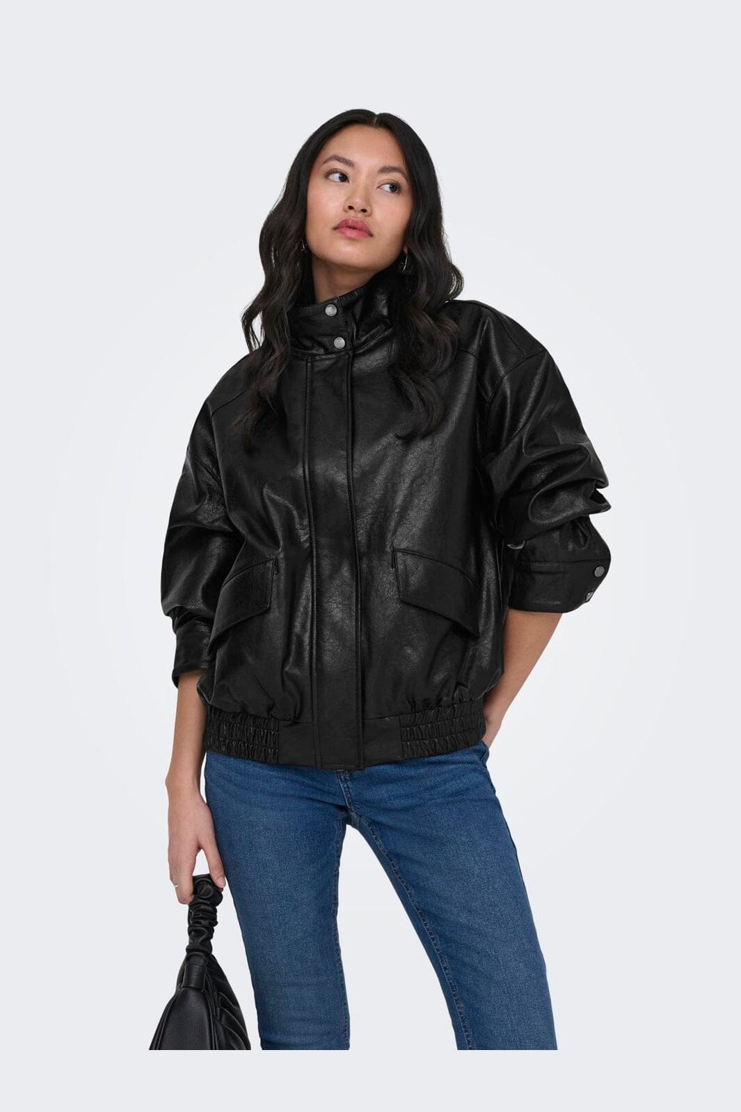 Only - Onljulia Faux Leather Ovz. Bomber - 5010255 Black