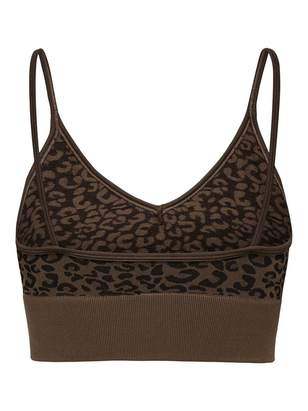 Only - Onljungle Seamless Animal V-Neck Top Acc - 4756666 Pinecone Leopard Pattern