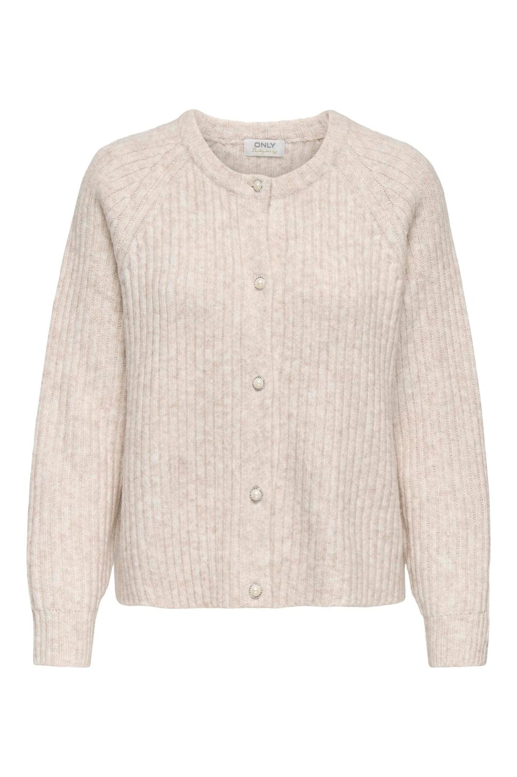 Only - Onlkalibu L/S Cardigan Knt - 4981918 Ecru Melange