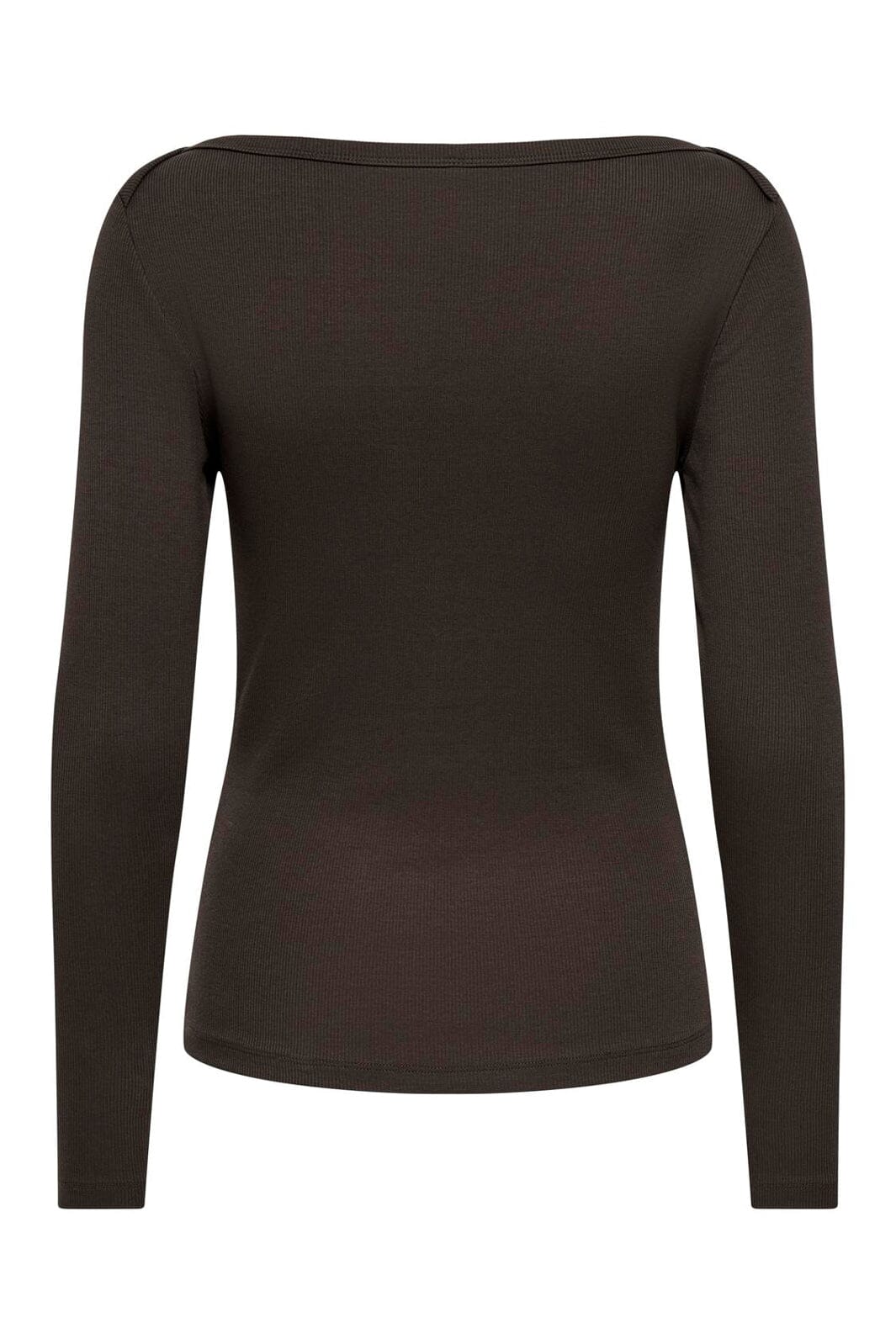 Only - Onlkathline 3/4 Rib Boatneck Top - 5212120 Coffee Bean
