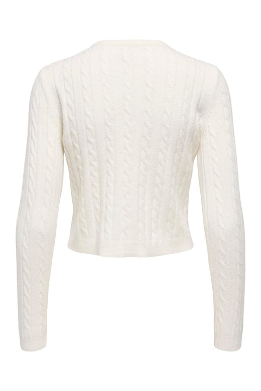Only - Onlkatia Ls Cable Button Cardigan Cc Knt - 4959314 Baby'S Breath True Red Heart Emb/Dtm Button