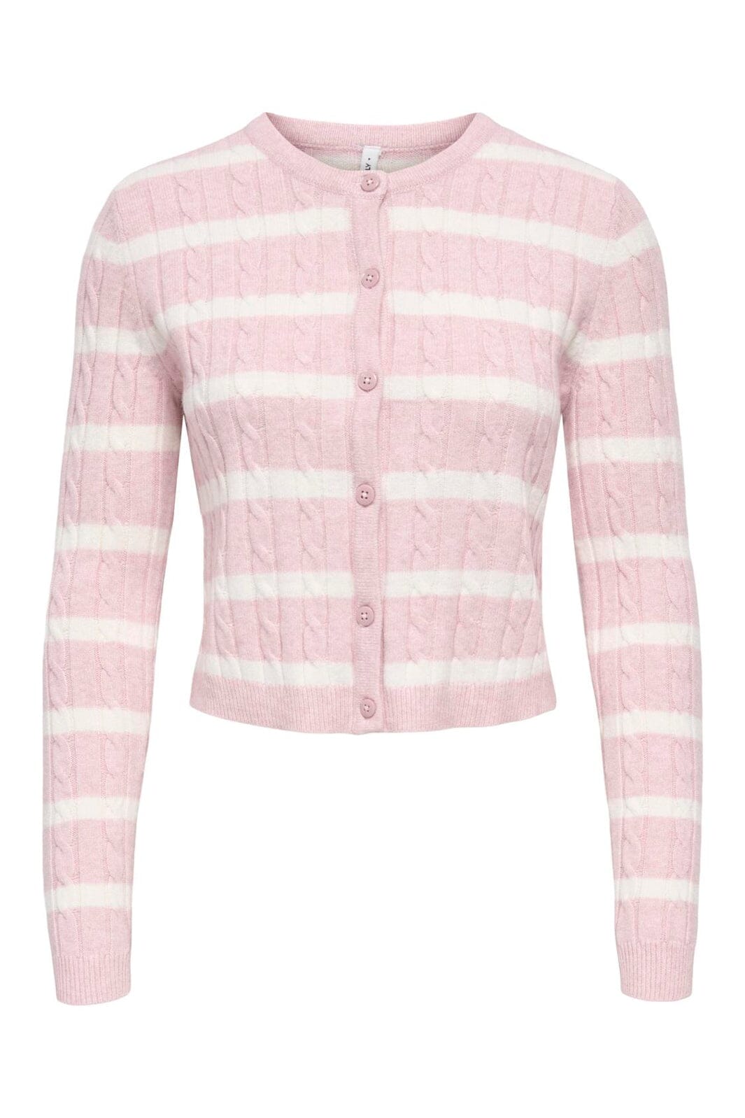 Only - Onlkatia Ls Cable Button Cardigan Cc Knt - 4959318 Burnished Lilac Melange/Babys Breath/Dtm Button