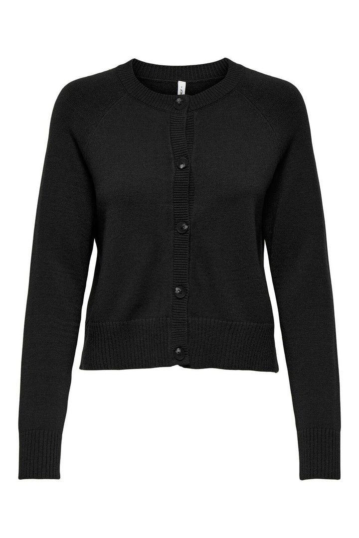 Only - Onlkatia Ls Short Cardigan Cc Knt - 4959363 Black Dtm Horn Button