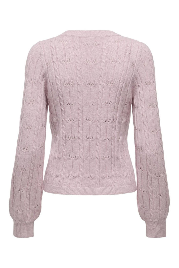 Only - Onlkatia Ls Structure O-Neck Pull Cc Knt - 4884484 Burnished Lilac Melange
