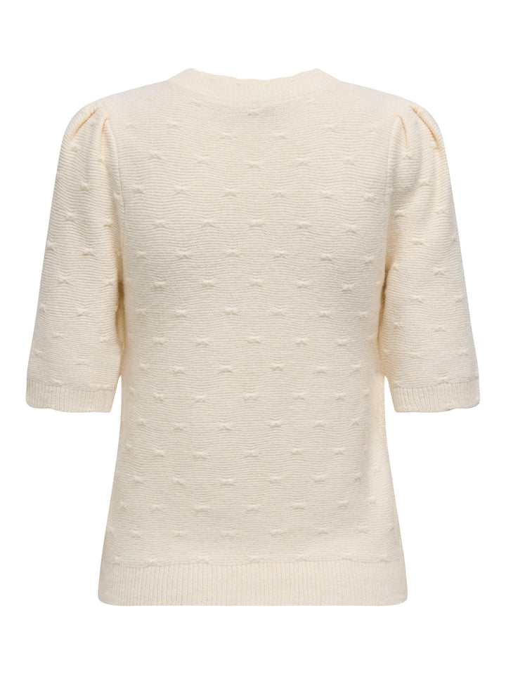 Only - Onlkatia Ss Structure O-Neck Cc Knt - 4779544 Whitecap Gray Melange