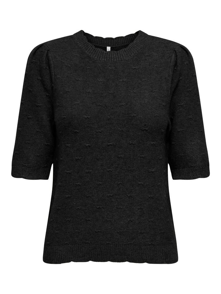 Only - Onlkatia Ss Structure O-Neck Cc Knt - 4853813 Black