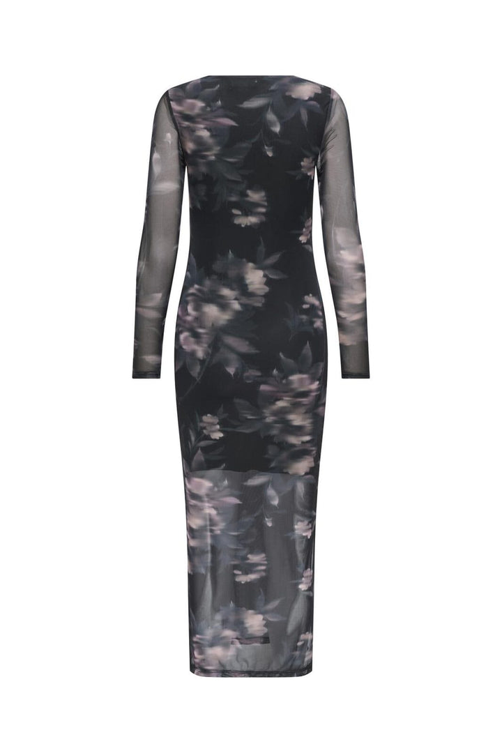 Only - Onlkaya Life Ls Midi Mesh Dress - 4850581 Twilight Mauve Diffused Floral