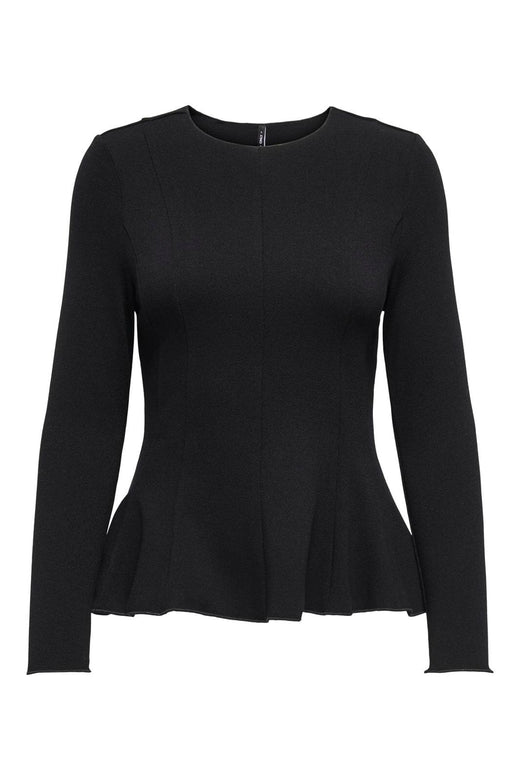 Only - Onlkenya L/S Peplum Top - 4908166 Black