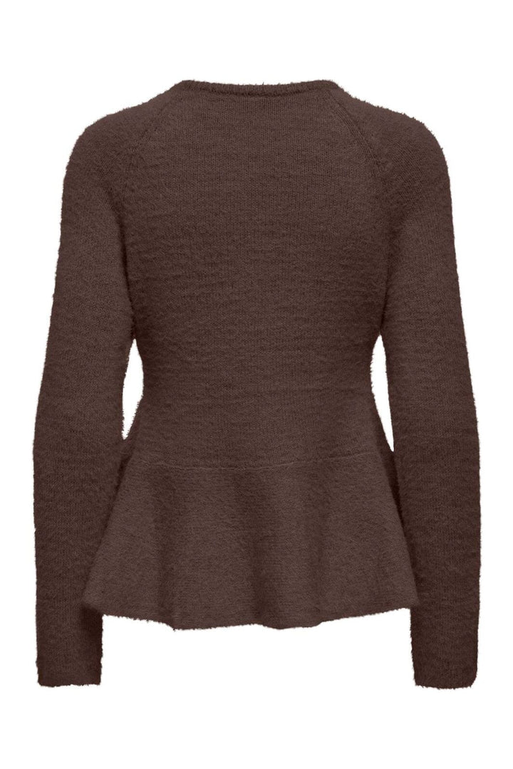 Only - Onlkerry Ls Peplum O-Neck Cc Knt - 5100811 Bracken