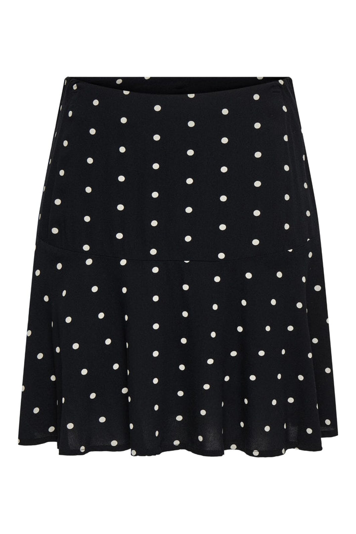 Only - Onlkeshav Short Skirt - 4959210 Black Dots Nederdele 