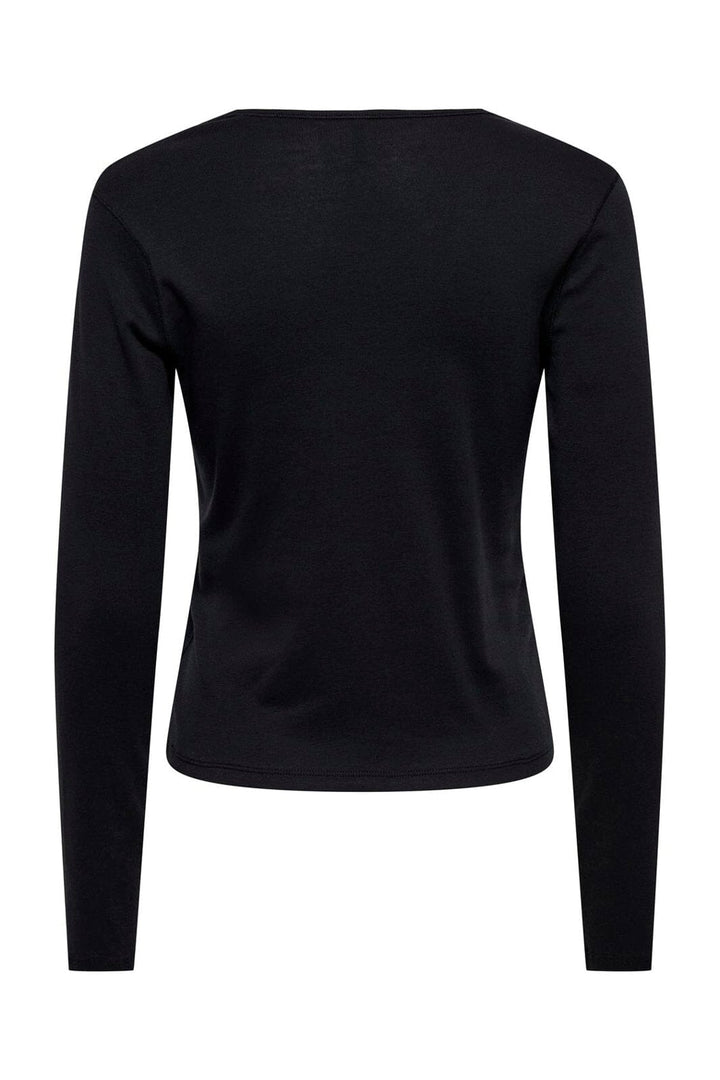 Only - Onlkira L/S V-Neck Top - 5086611 Black