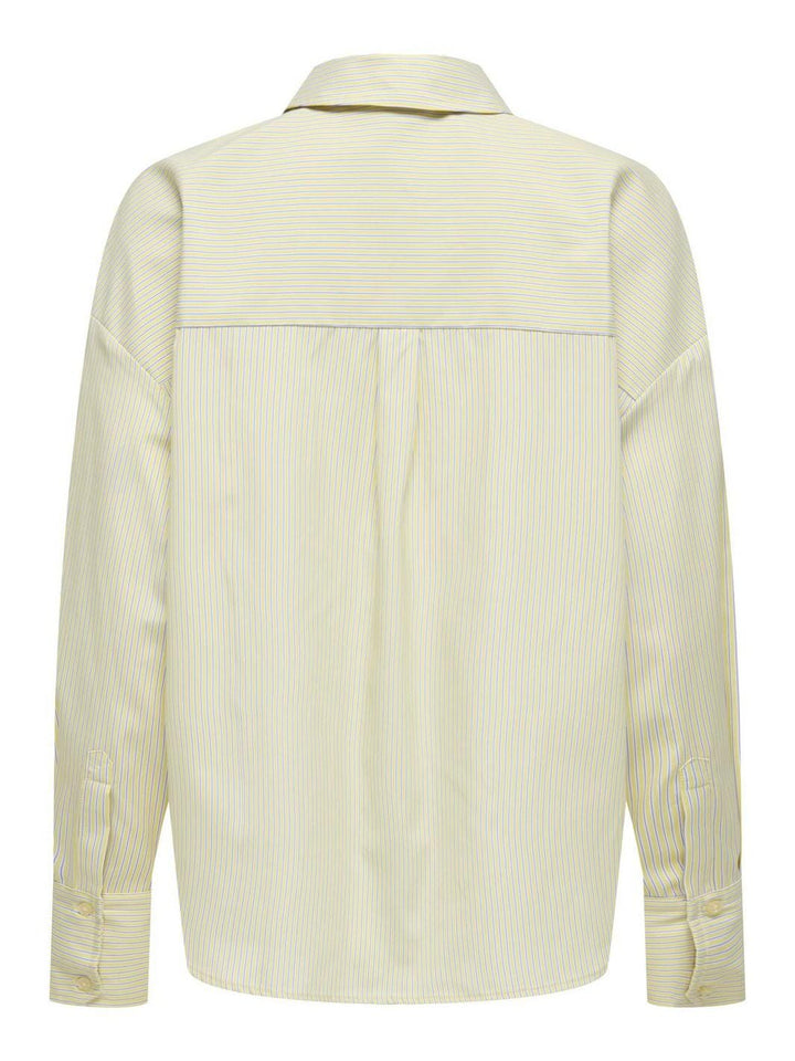 Only - Onlkiri Ls Shirt Ox - 4981575 Cloud Dancer W. Lemon Meringue