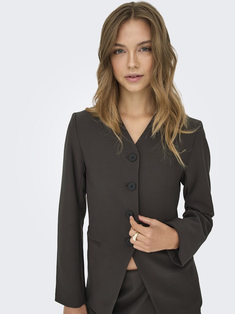 Only - Onllamina Life L/S Fit Blazer Tlr - 4880873 Mulch Blazere 